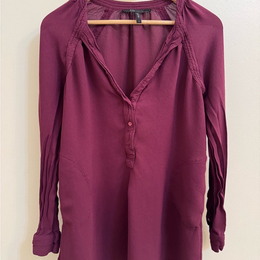 BCBGMaxAzria Burgundy Oversized Tunic